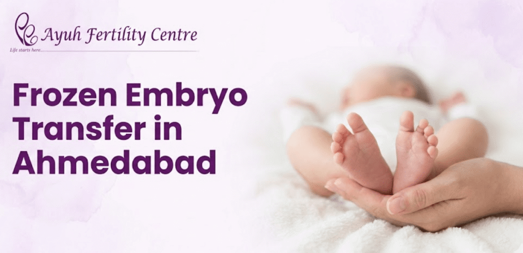 Frozen embryo transfer in ahmedabad: why more couples choose fet today 4 Doctor explaining frozen embryo transfer in ahmedabad procedure to a couple at ayuh fertility centre