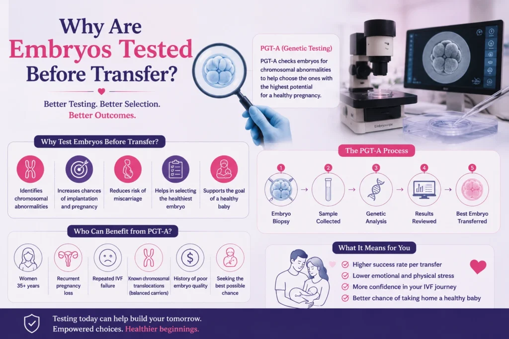 Pgt-a (genetic testing of embryos) before transfer — is it worth it? 3 Pgt-a image showing genetic testing of embryos before ivf transfer to improve embryo selection and pregnancy outcomes.