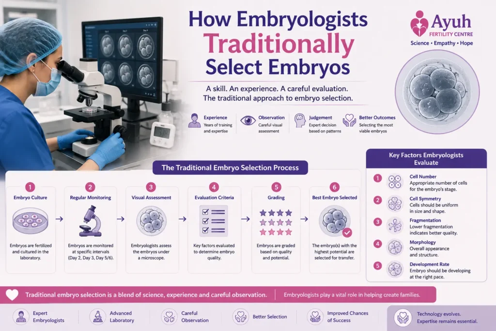 Ai in ivf — how artificial intelligence is improving embryo selection and success rates in india 3 Ai embryo selection image showing embryologist analyzing embryos using advanced technology and embryo quality assessment during ivf treatment.