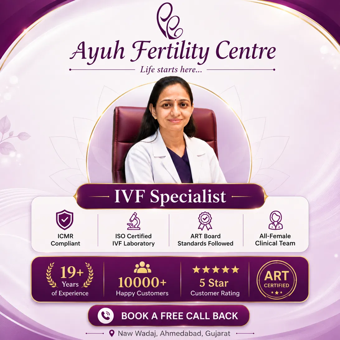 Ayuh fertility centre — ivf specialist dr. Krupa shah, icmr compliant, iso certified
