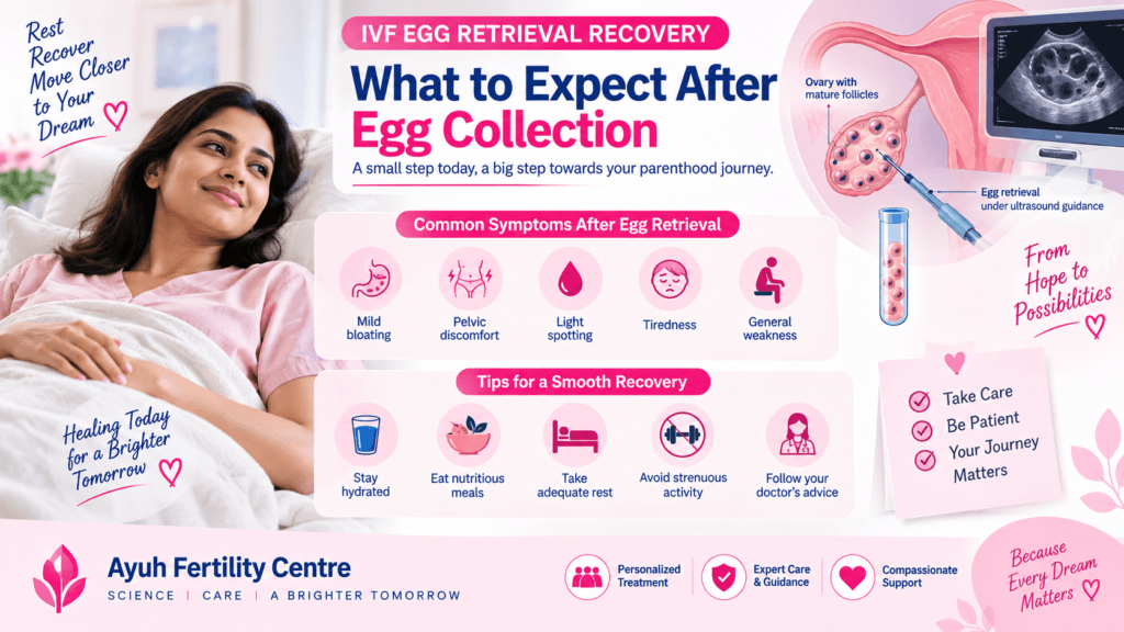 Ivf egg retrieval recovery: what to expect after egg collection 2 Ivf egg retrieval recovery showing common symptoms and aftercare tips after egg collection